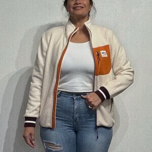 Kari Traa Natural White Rothe Midlayer Fleece Full Zip Jacket Sz M